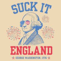Suck It England Red White & Blue George Washington 4th July Drawstring Bag