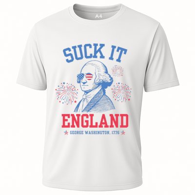 Suck It England Red White & Blue George Washington 4th July Performance Shirt