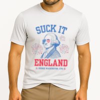 Suck It England Red White & Blue George Washington 4th July Cooling Performance Crew T-Shirt