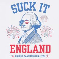 Suck It England Red White & Blue George Washington 4th July Cooling Performance Crew T-Shirt
