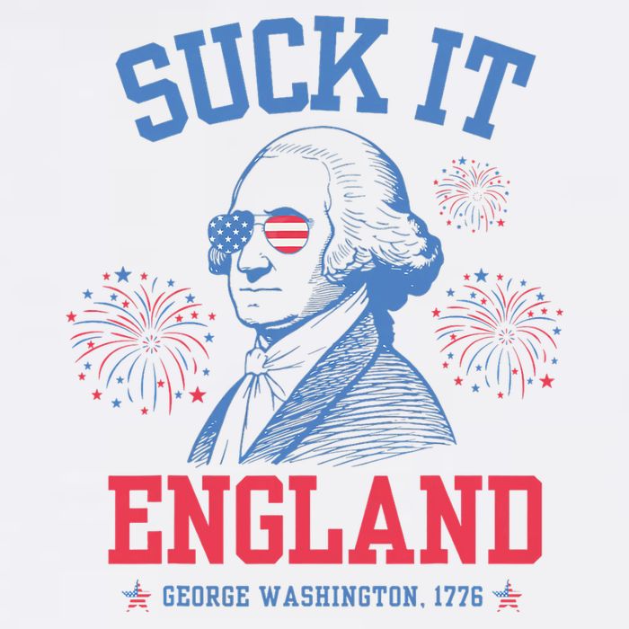 Suck It England Red White & Blue George Washington 4th July Cooling Performance Crew T-Shirt