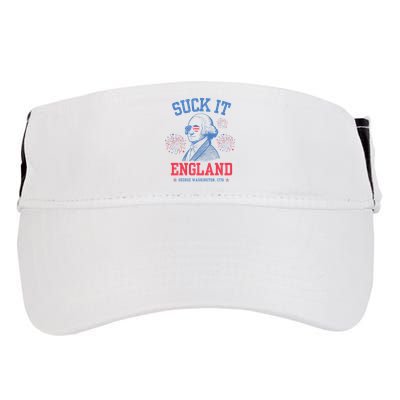 Suck It England Red White & Blue George Washington 4th July Adult Drive Performance Visor