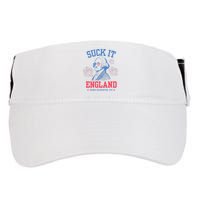Suck It England Red White & Blue George Washington 4th July Adult Drive Performance Visor