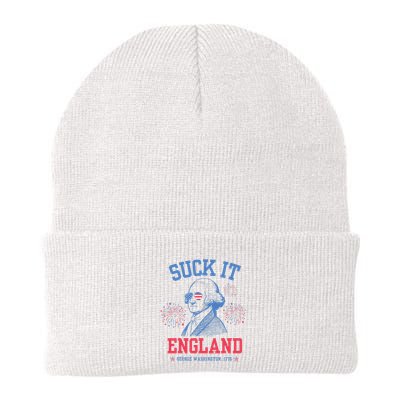 Suck It England Red White & Blue George Washington 4th July Beanie