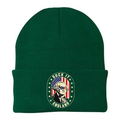 Suck It England George Washington 1776 Usa Funny 4th Of July Knit Cap Winter Beanie