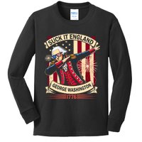 Suck It England Usa Flag 4th Of July Patriotic 2024 Kids Long Sleeve Shirt