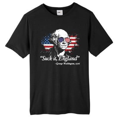 Suck It England Funny 4th Of July George Washington Tall Fusion ChromaSoft Performance T-Shirt