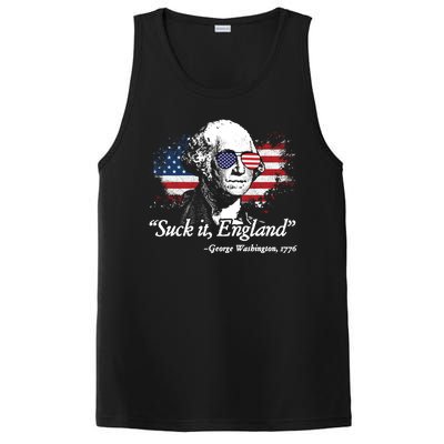 Suck It England Funny 4th Of July George Washington PosiCharge Competitor Tank