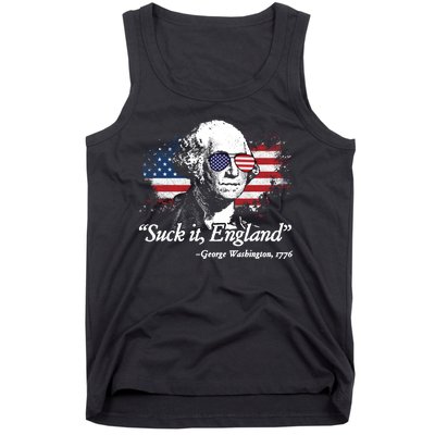 Suck It England Funny 4th Of July George Washington Tank Top