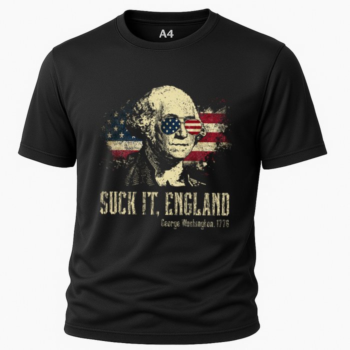 Suck It England Funny George Washington 1776 Usa Cooling Performance Crew T-Shirt