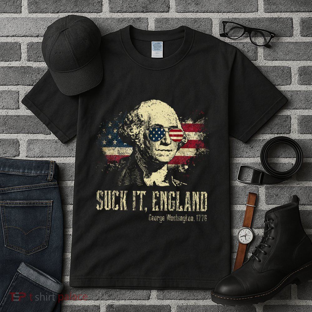 Suck It England Funny George Washington 1776 Usa Tall T-Shirt
