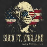 Suck It England Funny George Washington 1776 Usa Adult Drive Performance Visor