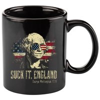Suck It England Funny George Washington 1776 Usa 11oz C Handle Ceramic Mug
