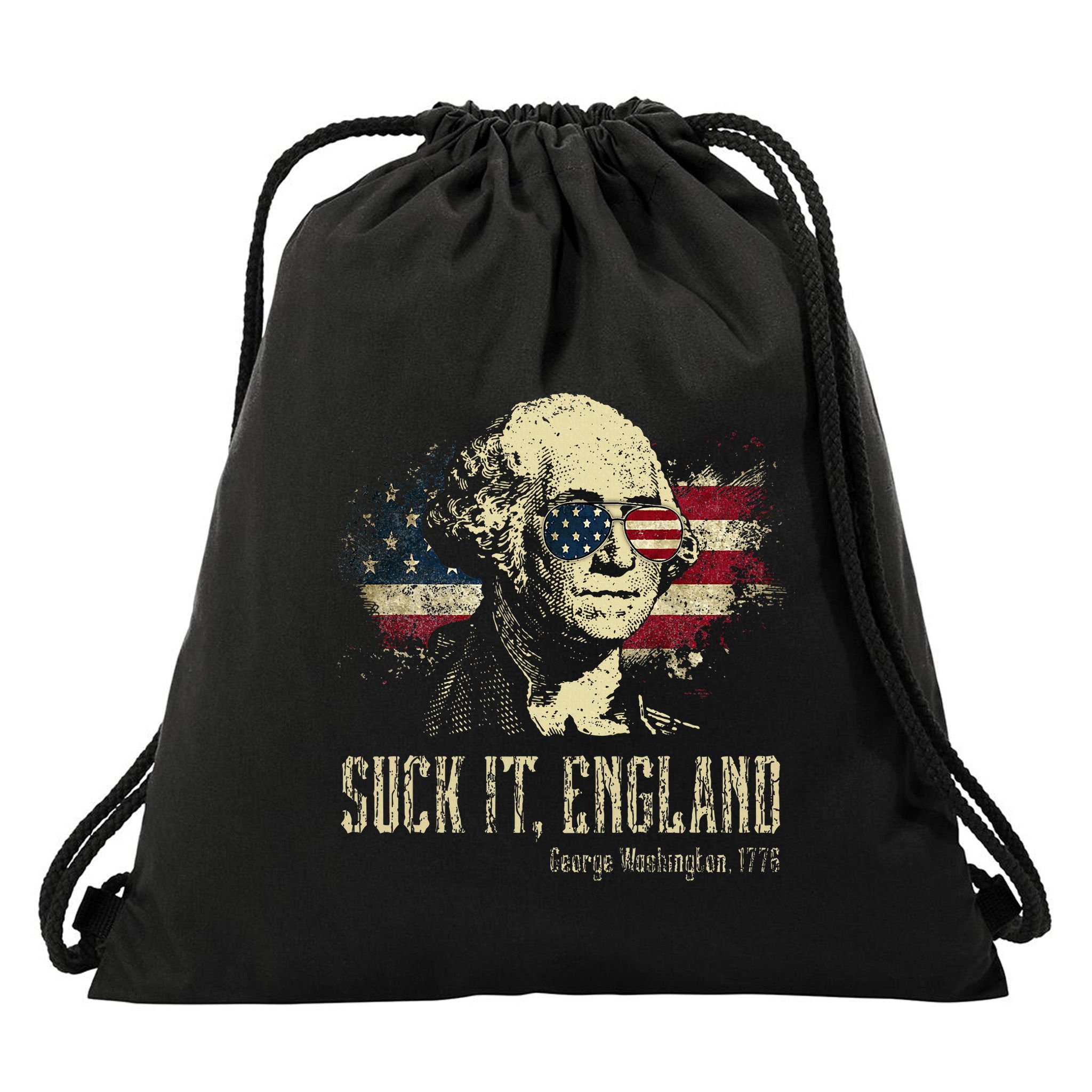 Suck It England Funny George Washington 1776 Usa Drawstring Bag