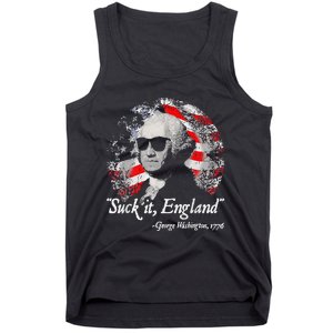 Suck It England Funny 4th of July George Washington 1776 Tank Top