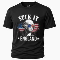 Suck It England Funny 4th Of July George Washington Cooling Performance Crew T-Shirt