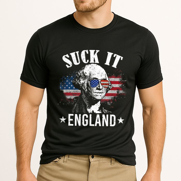 Suck It England Funny 4th Of July George Washington Cooling Performance Crew T-Shirt