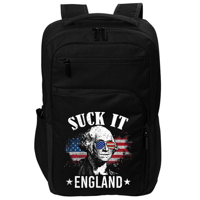 Suck It England Funny 4th Of July George Washington Impact Tech Backpack