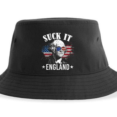 Suck It England Funny 4th Of July George Washington Sustainable Bucket Hat