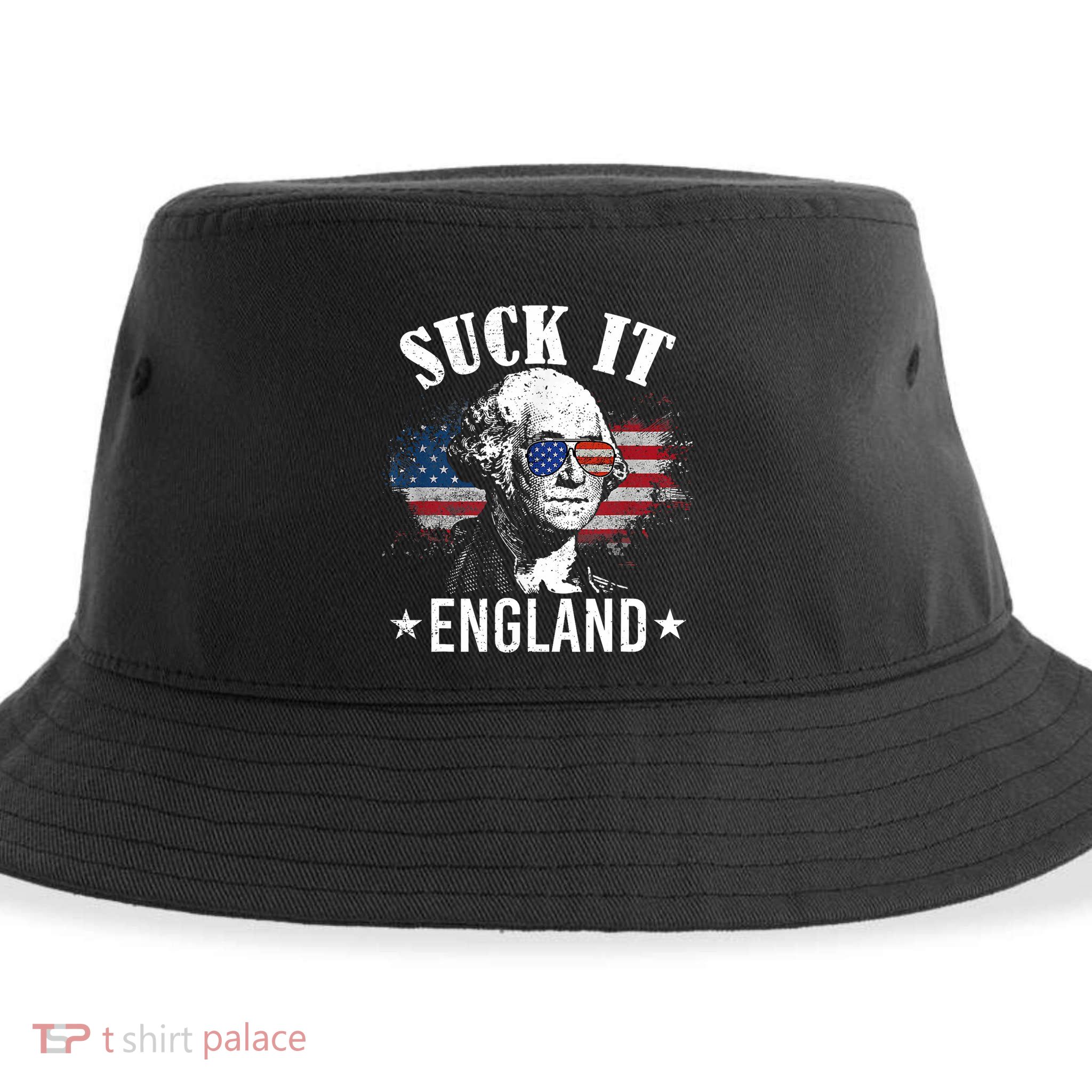 Suck It England Funny 4th Of July George Washington Sustainable Bucket Hat