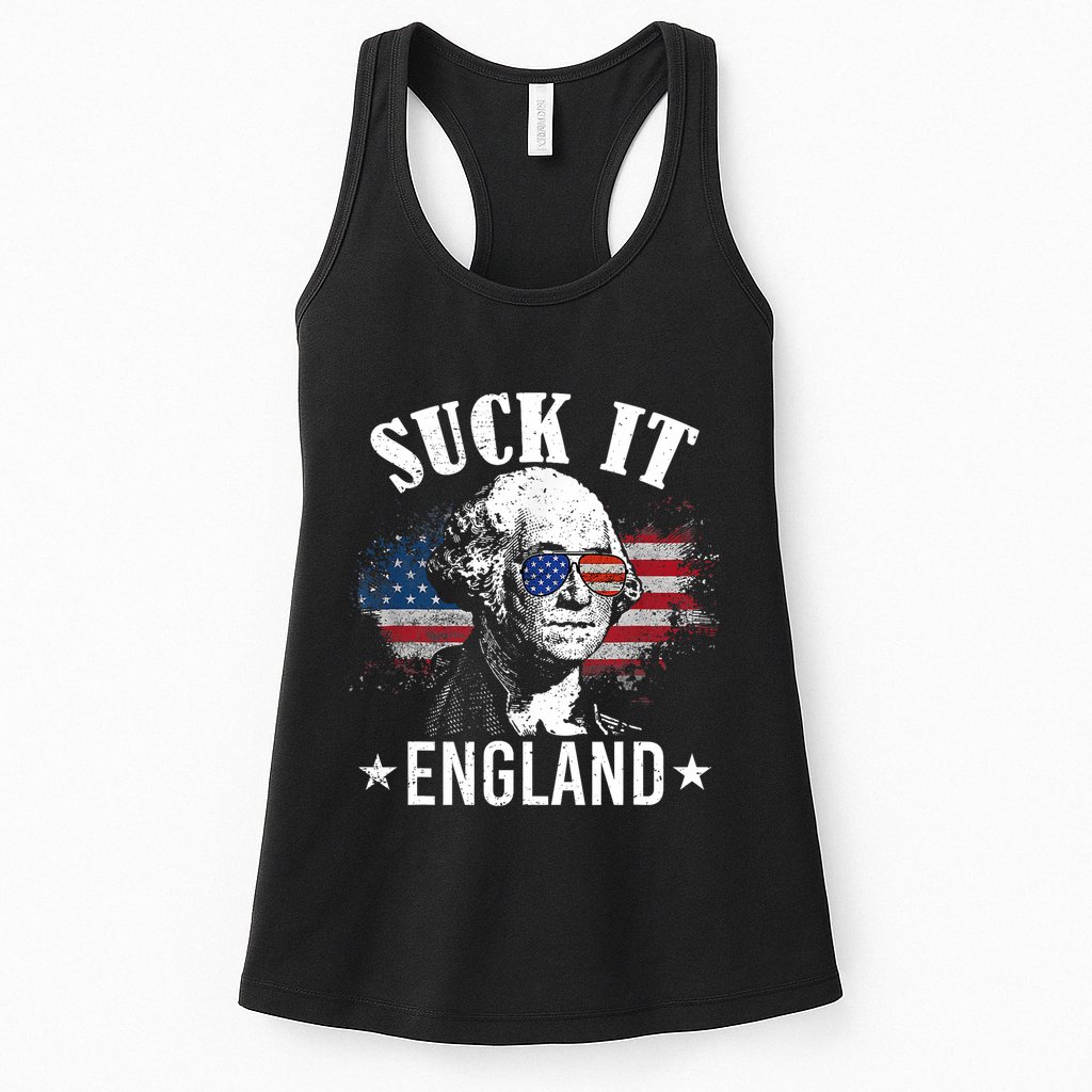 Suck It England Funny 4th Of July George Washington Womens Tank Top