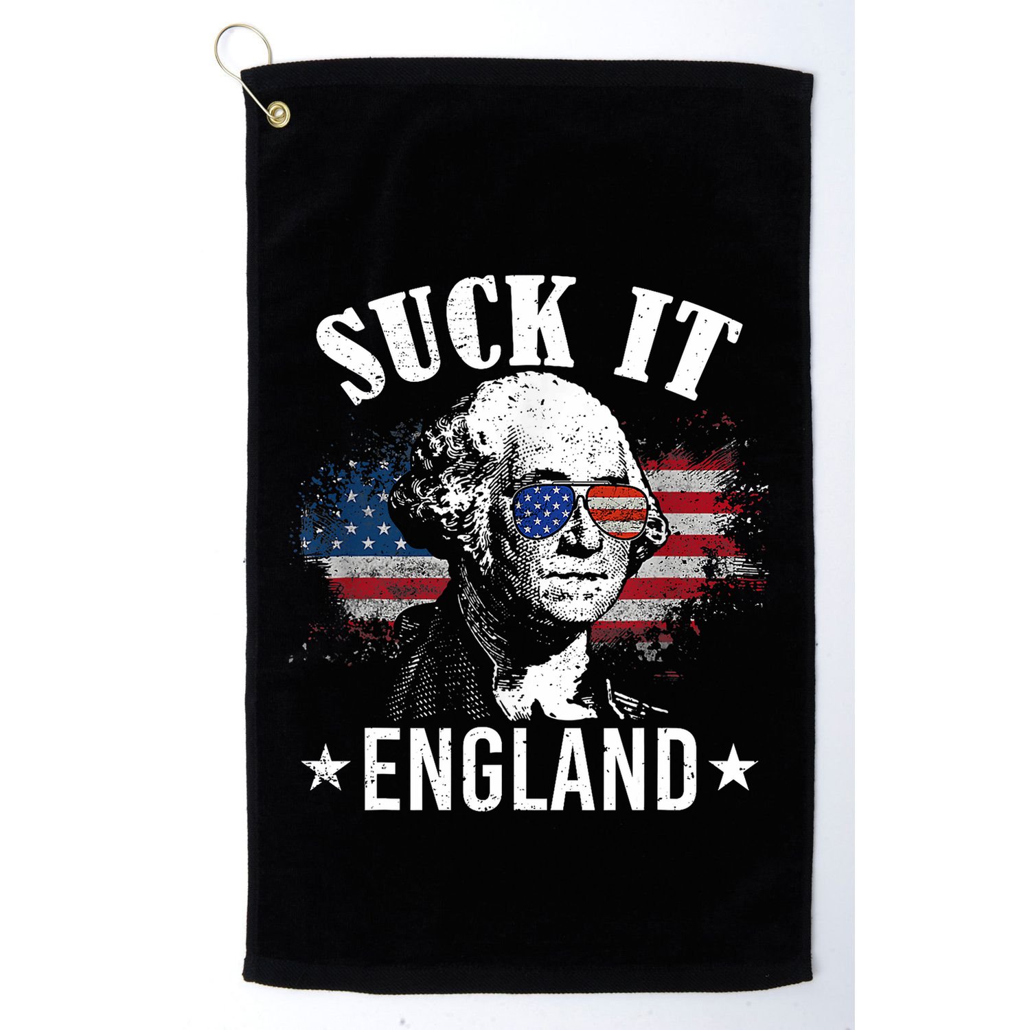 Suck It England Funny 4th Of July George Washington Golf Towel