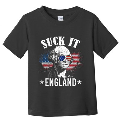Suck It England Funny 4th Of July George Washington Toddler T-Shirt
