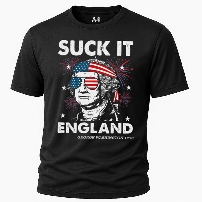Suck It England Funny 4th July George Washington Cooling Performance Crew T-Shirt