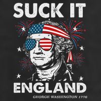 Suck It England Funny 4th July George Washington Adult Drive Performance Visor