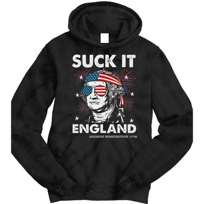 Suck It England Funny 4th July George Washington Tie Dye Hoodie