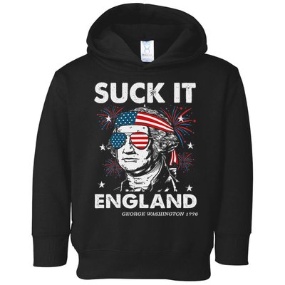 Suck It England Funny 4th July George Washington Toddler Hoodie