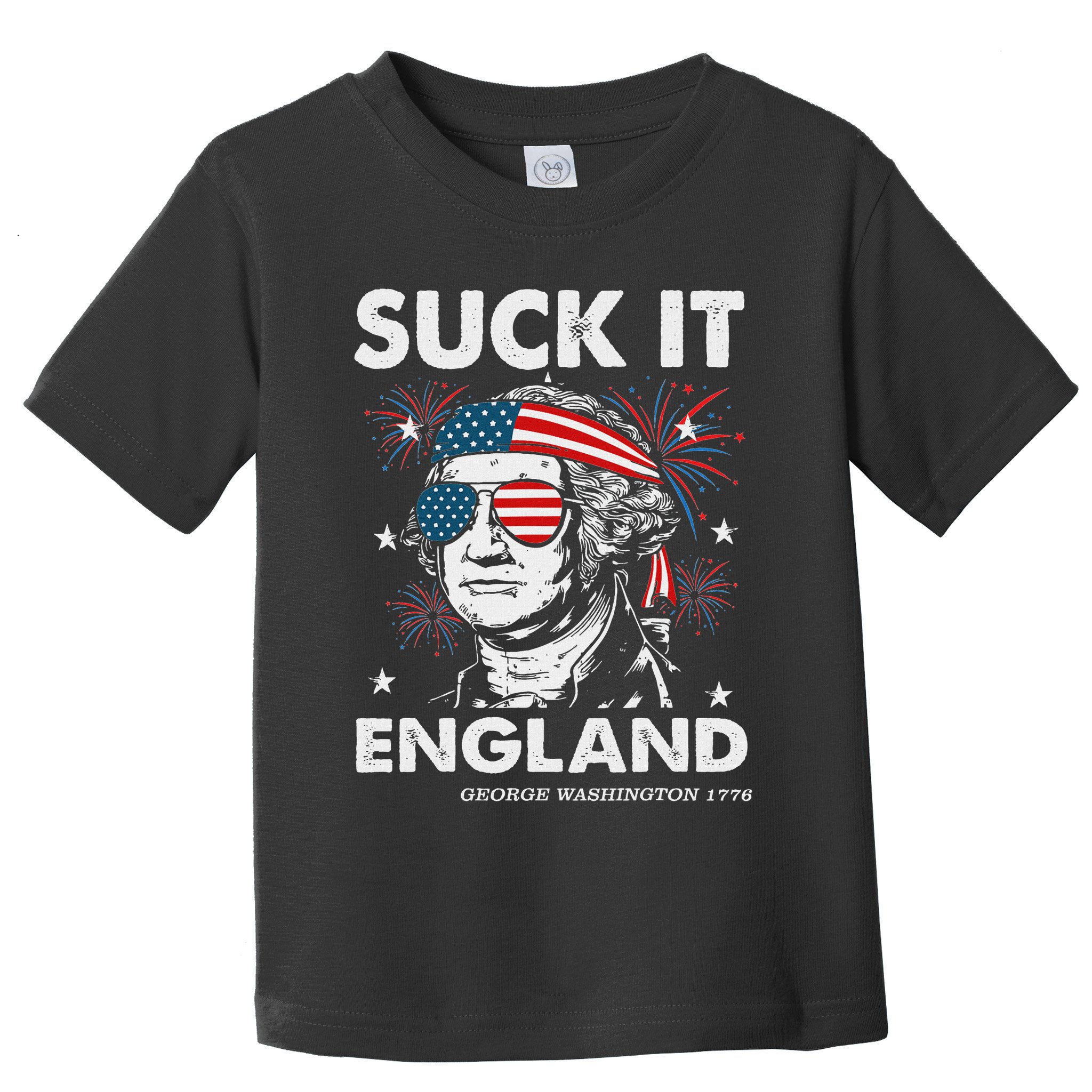 Suck It England Funny 4th July George Washington Toddler T-Shirt