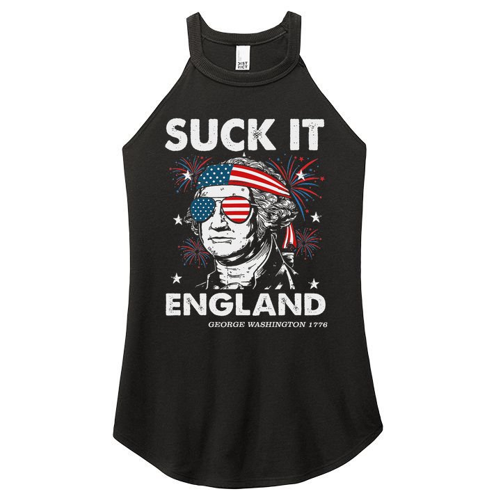 Suck It England Funny 4th July George Washington Women's Perfect Tri Rocker Tank