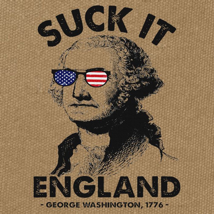 Suck It England Funny 4th Of July George Washington 1776 Cotton Canvas Backpack