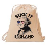 Suck It England Funny 4th Of July George Washington 1776 Drawstring Bag