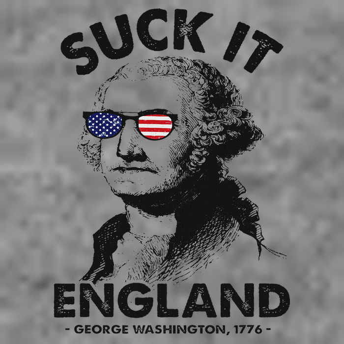 Suck It England Funny 4th Of July George Washington 1776 Hooded Wearable Blanket