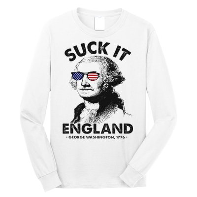 Suck It England Funny 4th Of July George Washington 1776 Long Sleeve Shirt