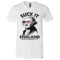 Suck It England Funny 4th Of July George Washington 1776 V-Neck T-Shirt