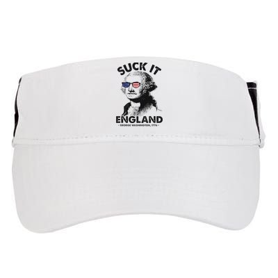 Suck It England Funny 4th Of July George Washington 1776 Adult Drive Performance Visor