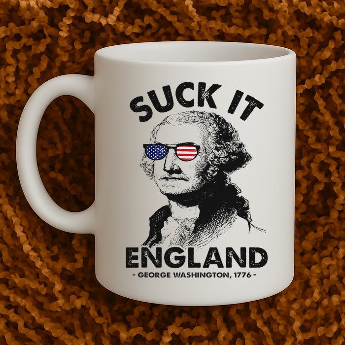 Suck It England Funny 4th Of July George Washington 1776 Mug