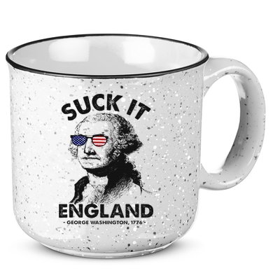 Suck It England Funny 4th Of July George Washington 1776 15oz Campfire Ceramic Mug