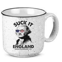 Suck It England Funny 4th Of July George Washington 1776 15oz Campfire Ceramic Mug