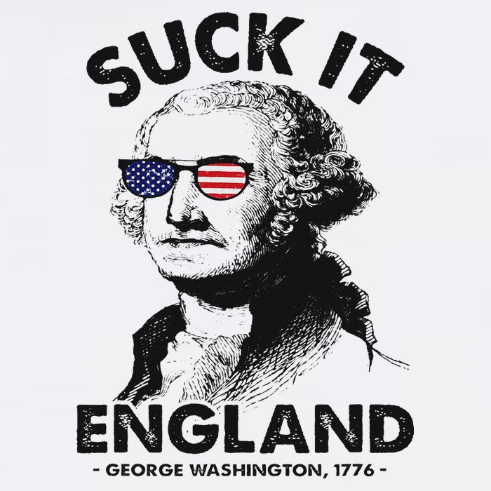 Suck It England Funny 4th Of July George Washington 1776 Flat Bill Trucker Hat