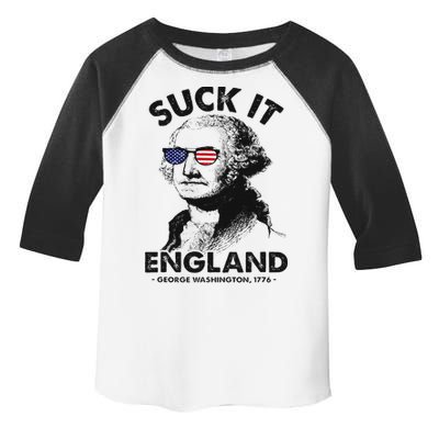 Suck It England Funny 4th Of July George Washington 1776 Toddler Fine Jersey T-Shirt