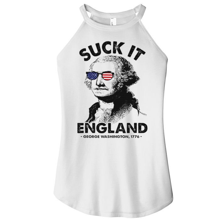 Suck It England Funny 4th Of July George Washington 1776 Women's Perfect Tri Rocker Tank