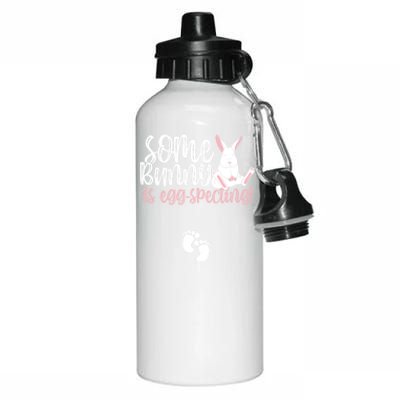 Somebunny Is Eggspecting Easter Pregnancy Reveal Future Mom Gift Aluminum Water Bottle 