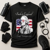 Suck It England Funny George Washington USA Flag 4th of July Cooling Performance Crew T-Shirt