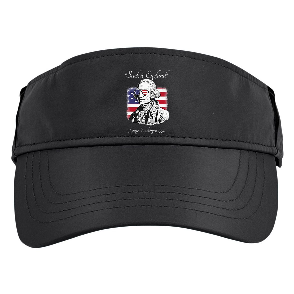 Suck It England Funny George Washington USA Flag 4th of July Adult Drive Performance Visor