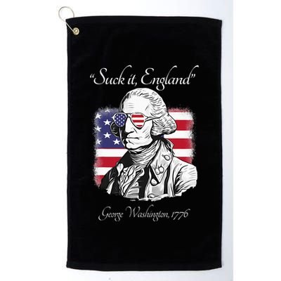 Suck It England Funny George Washington USA Flag 4th of July Golf Towel