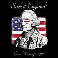 Suck It England Funny George Washington USA Flag 4th of July Short Acrylic Beanie